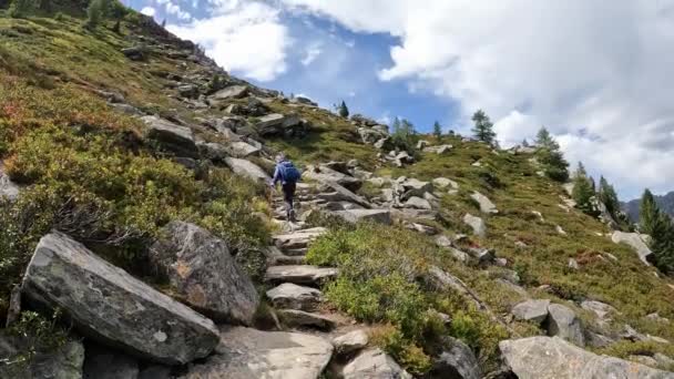 Chamonix Aiguille Midi Франція 2023 Туристичний Маршрут Гірської Вершини Aiguille — стокове відео