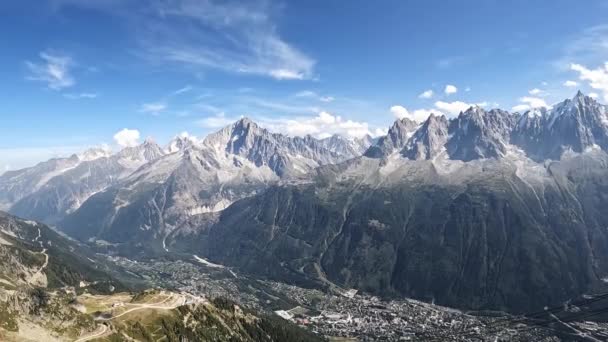 Uitzicht Aiguille Plan Aiguille Midi Mont Blanc Franse Alpen Prachtig — Stockvideo