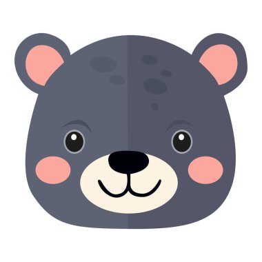 Biçimlendirilmiş ayı yavrusunun düz çizimi