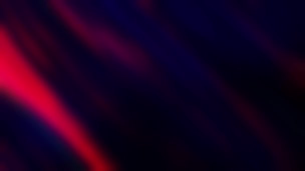 Абстрактный Цветной Фон Светящимися Движущимися Линиями Красном Синем Темный Фон — стоковое видео