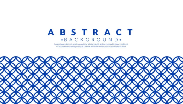 Modèle Abstrait Ligne Cercle Bleu Sur Fond Blanc Concept Style — Image vectorielle