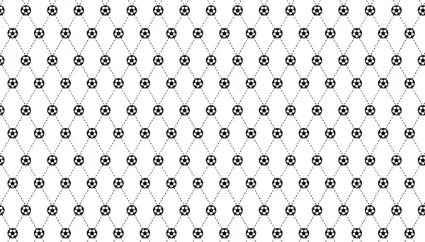 Abstract Black Football Seamless Pattern Background Soccer Concept Geometric Circle — Stock Vector