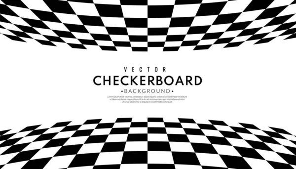 Abstract Checkerboard Pattern White Background Chess Border Template Racing Speed — Stock Vector