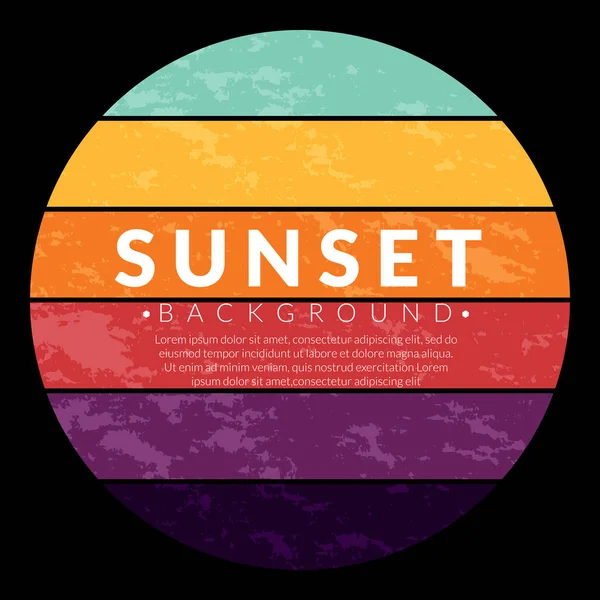 Insignes Vintage Rétro California Sunset Logo Sur Fond Noir Pour — Image vectorielle