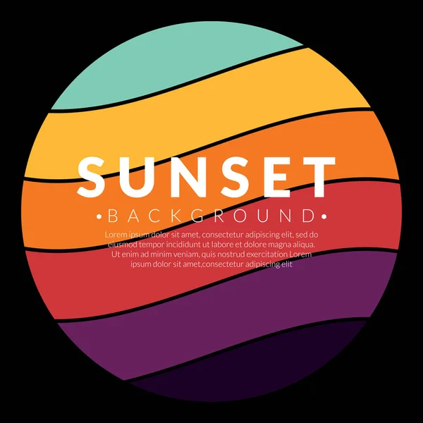 Ρετρό Vintage Σήματα Λογότυπο Ηλιοβασίλεμα Καλιφόρνια Μαύρο Φόντο Γραφικά Για — Διανυσματικό Αρχείο