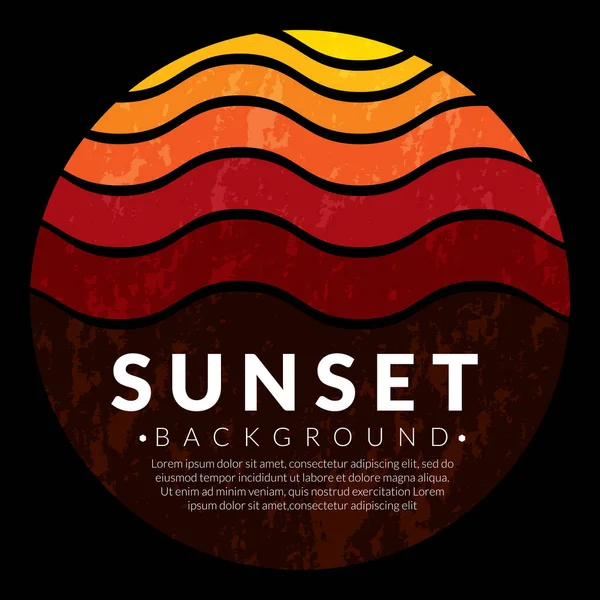 Insignes Vintage Rétro California Sunset Logo Sur Fond Noir Pour — Image vectorielle