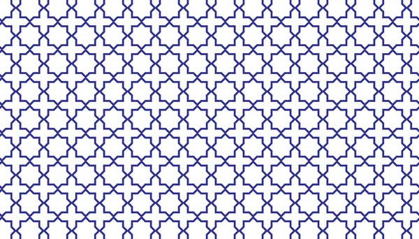 Arabisch Blauw Patroon Naadloze Achtergrond Islamitische Raamstijl Concept Islamitische Geometrische — Stockvector