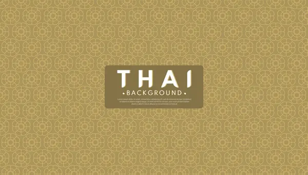 Fundo Padrão Tailandês Conceito Estilo Flor Tailandesa Estilo Design Plano — Vetor de Stock