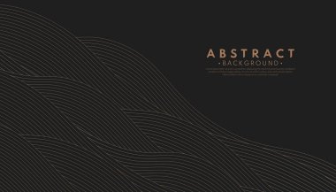 Soyut kahverengi su dalgası desenli arka plan. Japon tarzı konsept. Minimalist duvar kağıdı şablonu. Vektör illüstrasyonu.