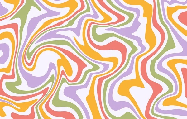 Αφηρημένο Οριζόντιο Groovy Φόντο Πολύχρωμα Παραμορφωμένα Κύματα Μοντέρνα Διανυσματική Απεικόνιση — Διανυσματικό Αρχείο