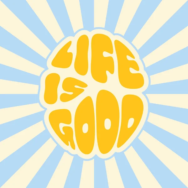Життя Хороша Ілюстрація Стилі Ретро Років Дизайн Логотипу Футболок Карток — стоковий вектор