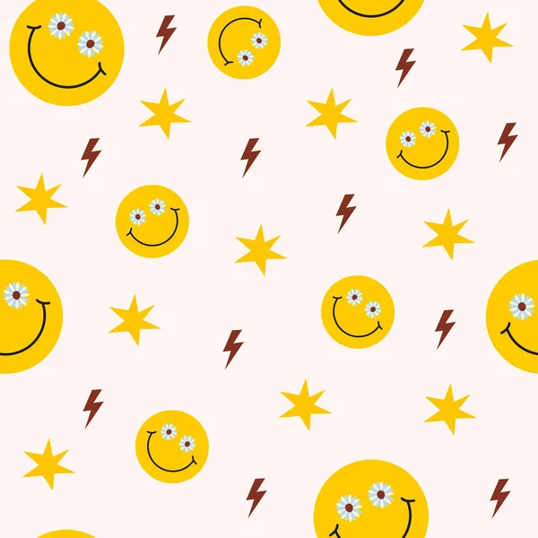 divertido conjunto de emoji de espaço retrô groovy. adesivos