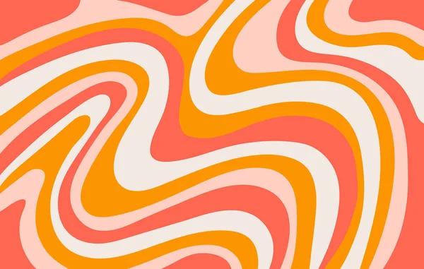 Αφηρημένο Οριζόντιο Φόντο Πολύχρωμα Κύματα Trendy Διανυσματική Απεικόνιση Στυλ Ρετρό — Διανυσματικό Αρχείο
