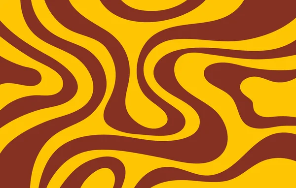 Αφηρημένο Οριζόντιο Φόντο Πολύχρωμα Κύματα Κίτρινα Και Καφέ Χρώματα Trendy — Διανυσματικό Αρχείο