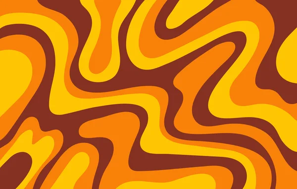 Αφηρημένο Οριζόντιο Φόντο Πολύχρωμα Κύματα Κίτρινα Πορτοκαλί Και Καφέ Χρώματα — Διανυσματικό Αρχείο
