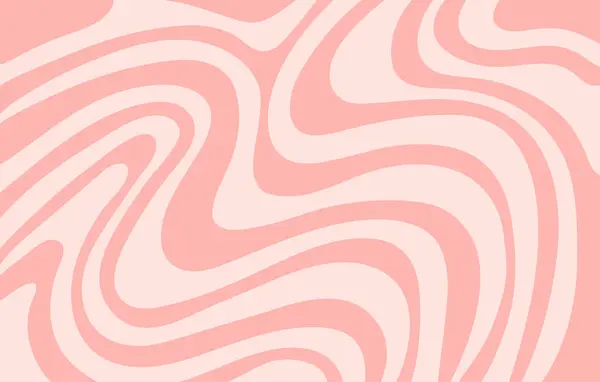 Renkli dalgalarla soyut yatay arkaplan. 60 'lar ve 70' lerde modaya uygun vektör çizimi. Pastel renkler