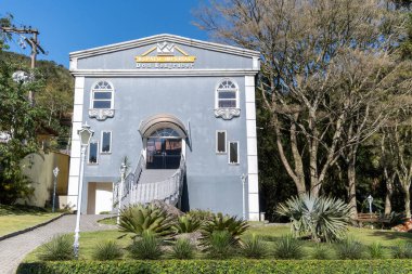 Petropolis, RJ, Brezilya. 23 Eylül 2023. Dom Lengruber imparatorluk binası Retiro 'da etkinlikler için popüler bir yerdir..