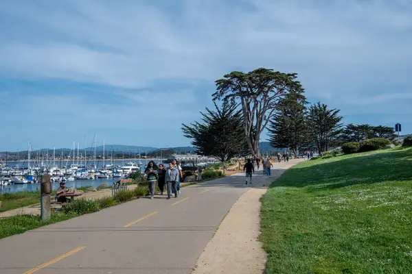 Monterey, CA, USA, 6 Nisan 2025. Monterey Yarımadası dinlenme gezisi şehirde popüler bir turistik merkezdir.  