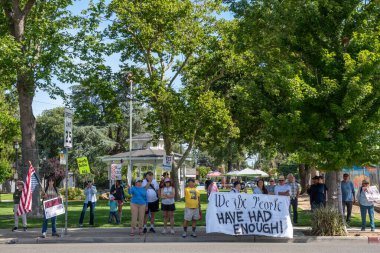 Woodland, California, ABD. 14 Haziran 2025. Küçük kırsal Woodland kasabasında protestocu kral yok, CA  
