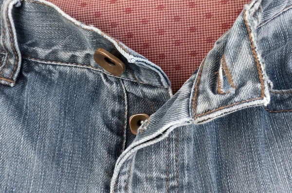 stock image Jeans zipper instead of buttons to use. Takes longer to unbutton all.