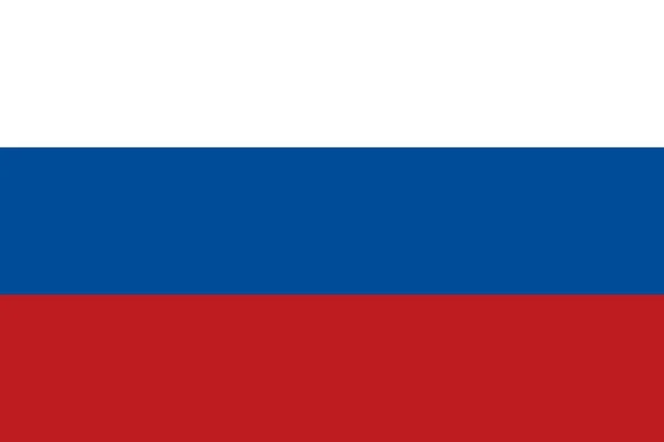 Rus Bayrak Vektör Illüstrasyonu — Stok Vektör
