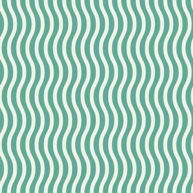 Yeşil ve beyaz arkaplan ve geometrik dalga desenli kusursuz desen. Vektör illüstrasyonu.