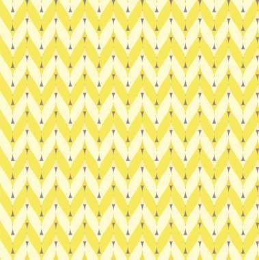 Sarı ve beyaz örgülü kusursuz desen, tekstil, kumaş ve moda için grafik tasarımı. Vektör illüstrasyonu.