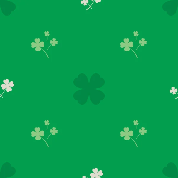 Motif Sans Couture Avec Symbole Saint Patrick Fond Trèfle Vert — Image vectorielle