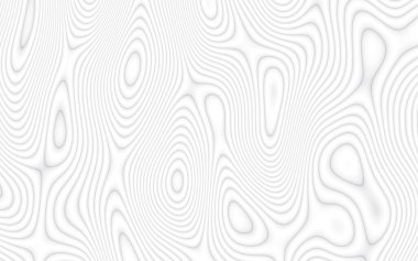 Soyut beyaz ve gri arkaplan, doku deseni, akışkan desen, modern çizgili arka plan. 3 Boyutlu Resim Çizimi.