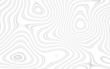 Soyut beyaz ve gri arkaplan, doku deseni, akışkan desen, modern çizgili arka plan. 3 Boyutlu Resim Çizimi.