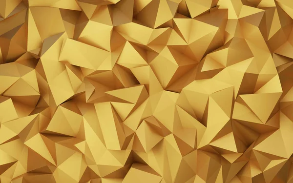 Abstrakcyjny Geometryczny Złoty Kolor Tła Wielokąt Niski Wzór Poli Ilustracja — Zdjęcie stockowe