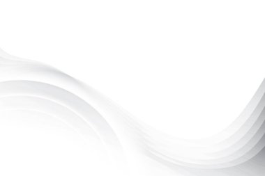 Soyut beyaz ve gri renkli, geometrik yuvarlak şekilli modern tasarım arka planı. Vektör illüstrasyonu.