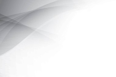 Soyut beyaz ve gri renkli, geometrik yuvarlak şekilli modern tasarım arka planı. Vektör illüstrasyonu.