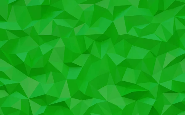 Abstract geometric green color background, polygon, low poly pattern. 3d render illustration.