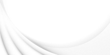 Soyut beyaz ve gri renk, modern tasarım çizgileri geometrik yuvarlak şekilli arka plan, dalga deseni. Vektör illüstrasyonu.