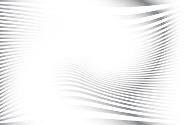 Soyut beyaz ve gri renk, modern tasarım çizgileri geometrik yuvarlak şekilli arka plan, dalga deseni. Vektör illüstrasyonu.