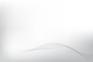 Abstract  white and gray color, modern design stripes background with wave element. Vector illustration.
