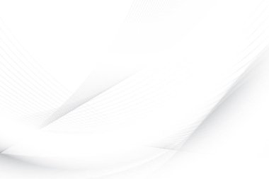 Soyut beyaz ve gri renk, geometrik yuvarlak şekilli modern tasarım çizgileri. Vektör illüstrasyonu.