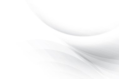 Soyut beyaz ve gri renk, geometrik yuvarlak şekilli modern tasarım çizgileri. Vektör illüstrasyonu.