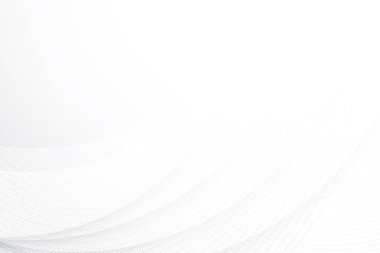 Soyut beyaz ve gri renk, geometrik yuvarlak şekilli modern tasarım çizgileri. Vektör illüstrasyonu.