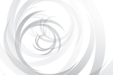 Soyut beyaz ve gri renk, geometrik yuvarlak şekilli modern tasarım çizgileri. Vektör illüstrasyonu.