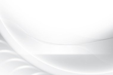 Soyut beyaz ve gri renk, geometrik yuvarlak şekilli modern tasarım çizgileri. Vektör illüstrasyonu.