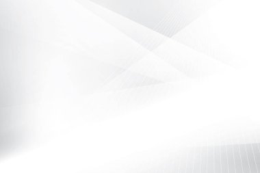 Soyut beyaz ve gri renkli, geometrik şekilli modern tasarım arka planı. Vektör illüstrasyonu.