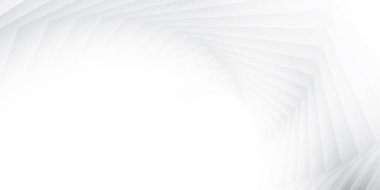 Abstract  white and gray color, modern design background with geometric shape, technology template. Vector illustration.