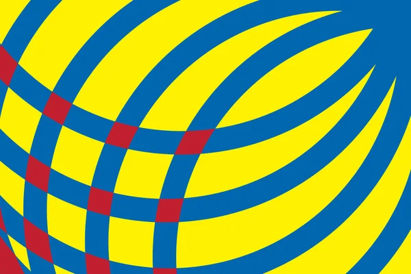 Основные Цвета Фона Синий Красный Желтый Округлой Форме Векторная Иллюстрация — стоковый вектор