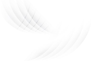 Soyut beyaz ve gri renk, geometrik yuvarlak şekilli modern tasarım çizgileri. Vektör illüstrasyonu.