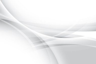 Soyut beyaz ve gri renk, geometrik yuvarlak şekilli modern tasarım çizgileri. Vektör illüstrasyonu.