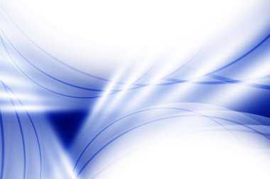 Mavi zemin üzerinde yuvarlak şekilli soyut mavi ve beyaz neon ışık. Vektör illüstrasyonu.