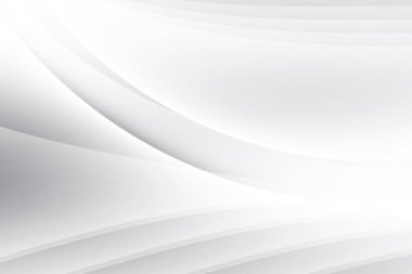 Soyut beyaz ve gri renk, geometrik yuvarlak şekilli modern tasarım çizgileri. Vektör illüstrasyonu.