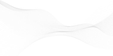 Soyut beyaz ve gri renk, modern tasarım çizgileri geometrik yuvarlak şekilli arka plan, dalgalı desen. Vektör illüstrasyonu.